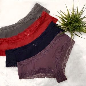 Victoria’s Secret laced trim cheeky panties bundle